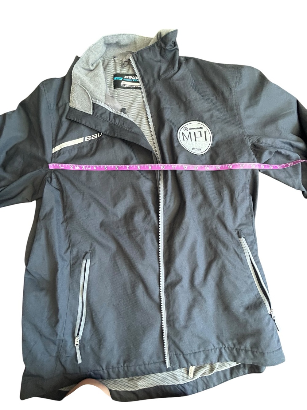 Bauer Men’s Black MPI Logo Full-Zip Jacket Size Medium - Picture 4 of 5